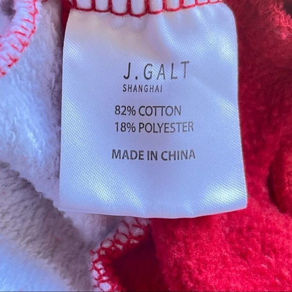 John Galt Sweater Adult One Size Red White Sweatshirt Flag - Picture 5 of 6